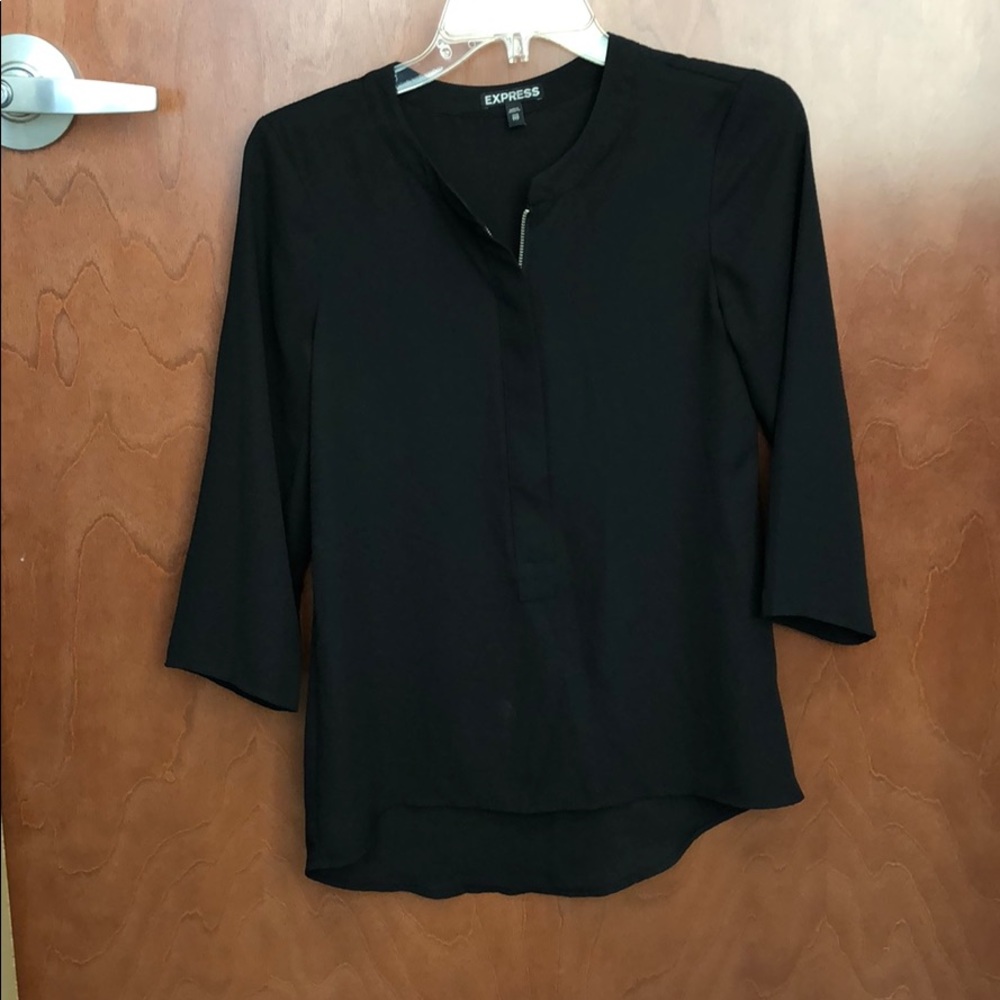 Black zip top